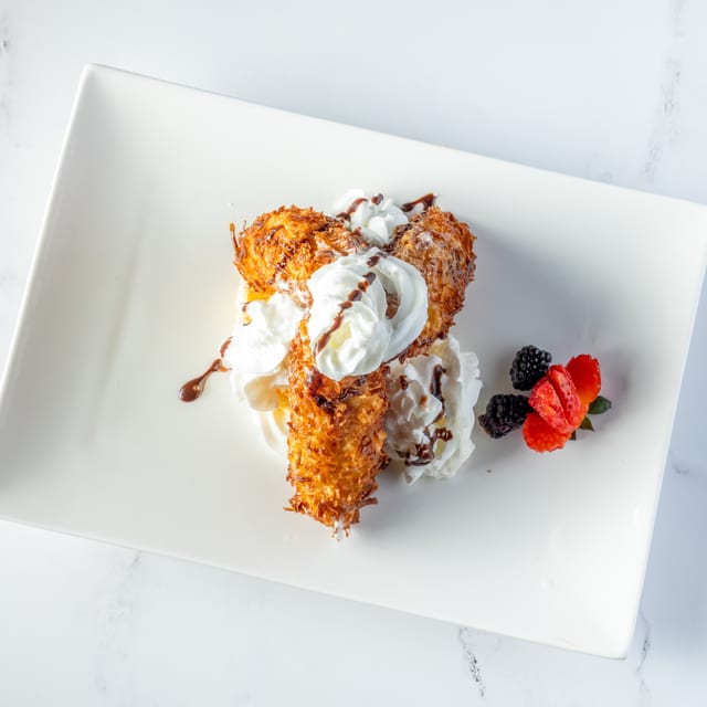 Fried Banana with Ice Cream.